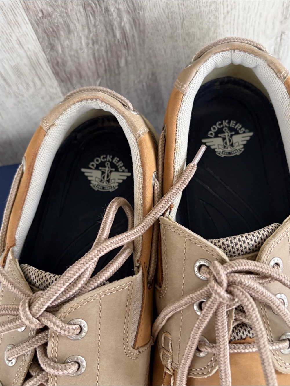 Dockers Beacon Men’s Leather Boat Shoes Brown US 10.5 Nautical Comfort Preppy - Picture 6 of 13